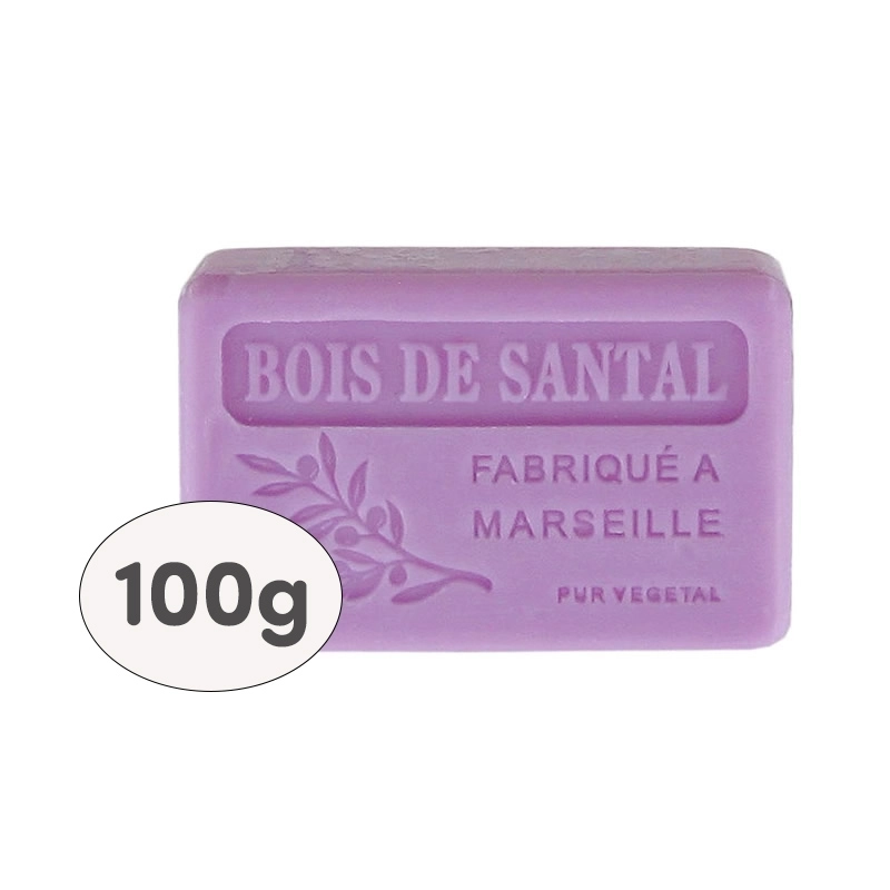 9 Savons 100g filmés, étiquetés - BOIS DE SANTAL