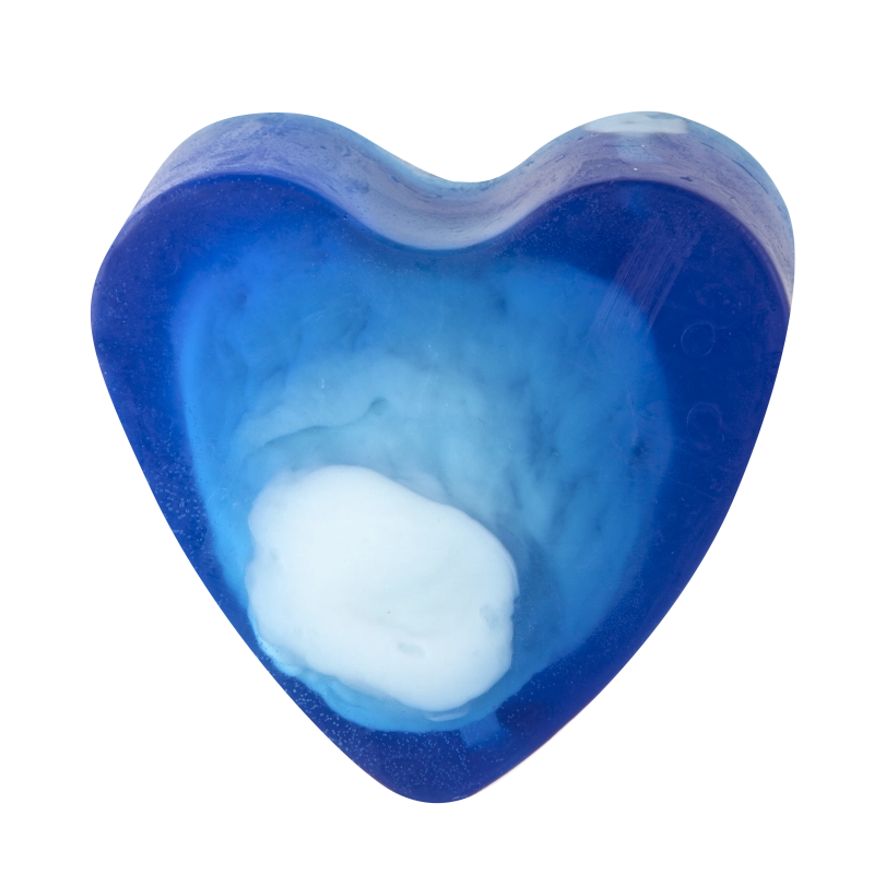 Savon glycérine coeur Blue sensation - Boîte de 10