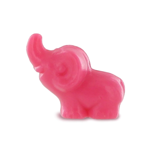 Petit savon d'invité en forme d'éléphant rose