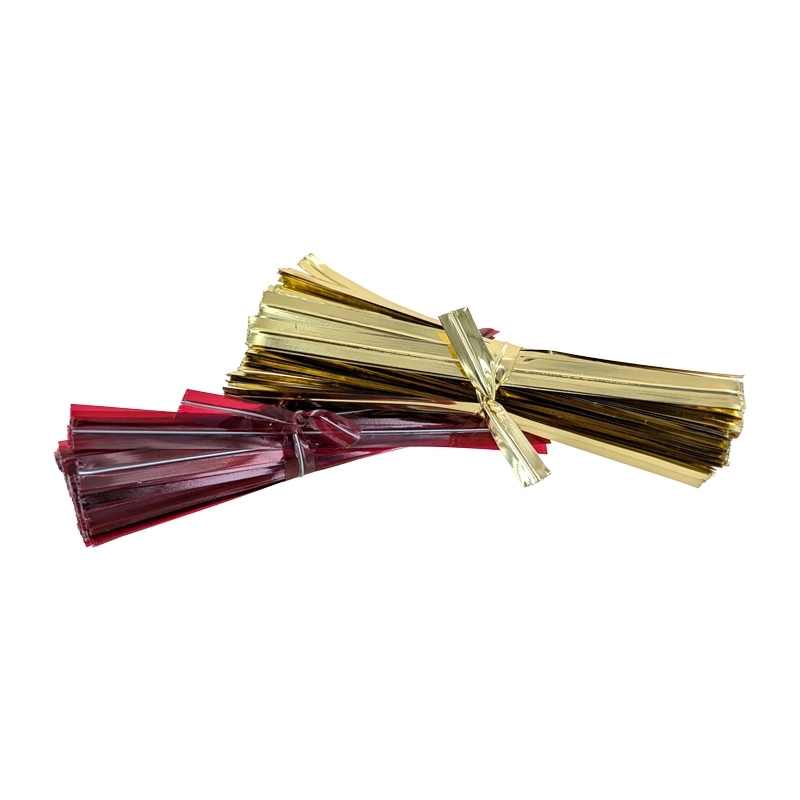Liens de fermeture pour sachet confiseur Naturel - Lot 100 